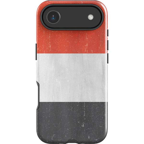 Yemen Flag Distressed iPhone 17 Air Impact Case